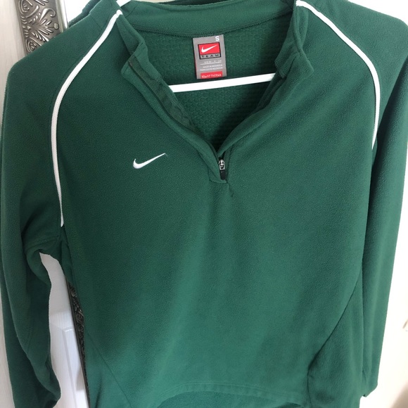 Green Nike Fleece Zip-Up
